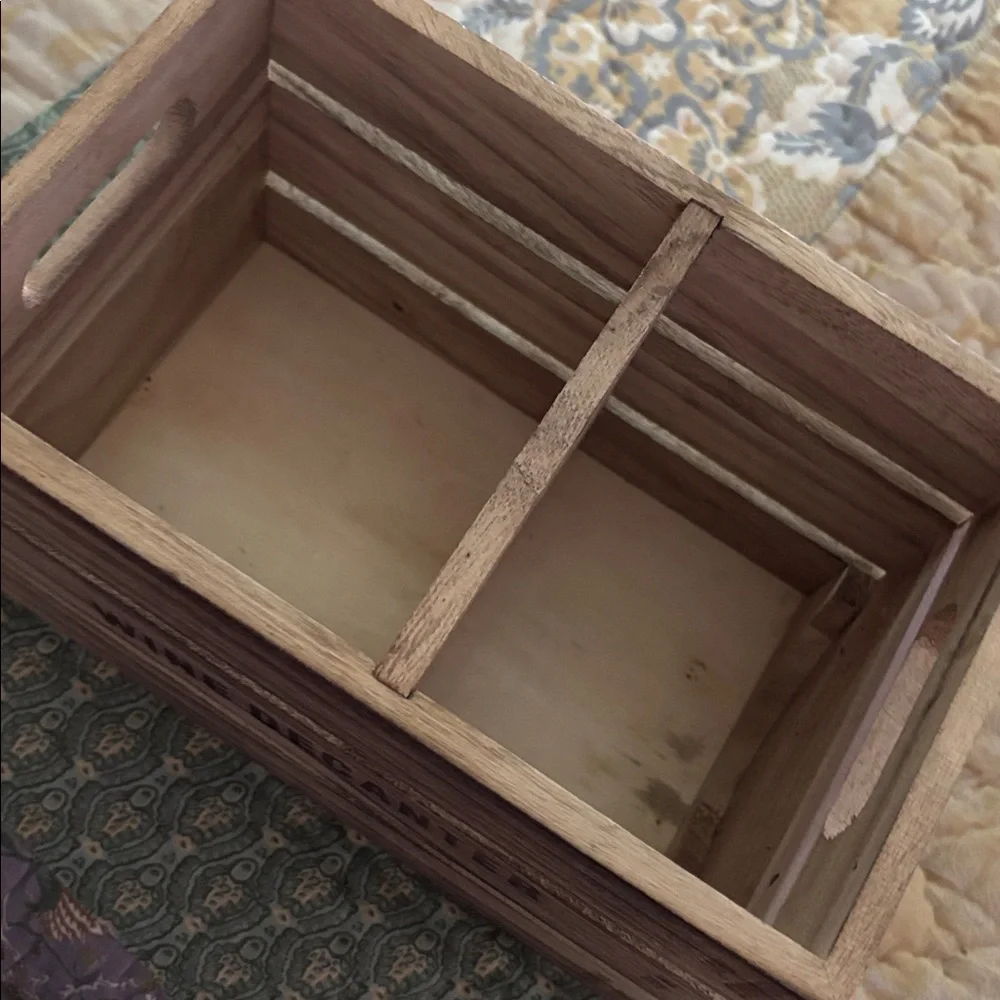 Wooden Wine Decanter Crate 10”x6”